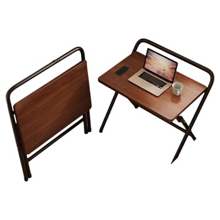 折叠桌可折叠电脑桌床边桌出租屋简易书桌卧室家用飘窗一体桌子成人办公桌儿童学习桌写字桌宿舍免安装小桌子
