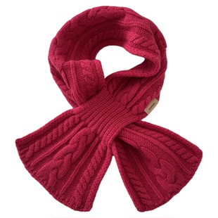 时尚小单品~100%绵羊毛围巾女冬季短款可爱保暖交叉护颈小围脖男