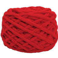 手工编织红色围巾中粗