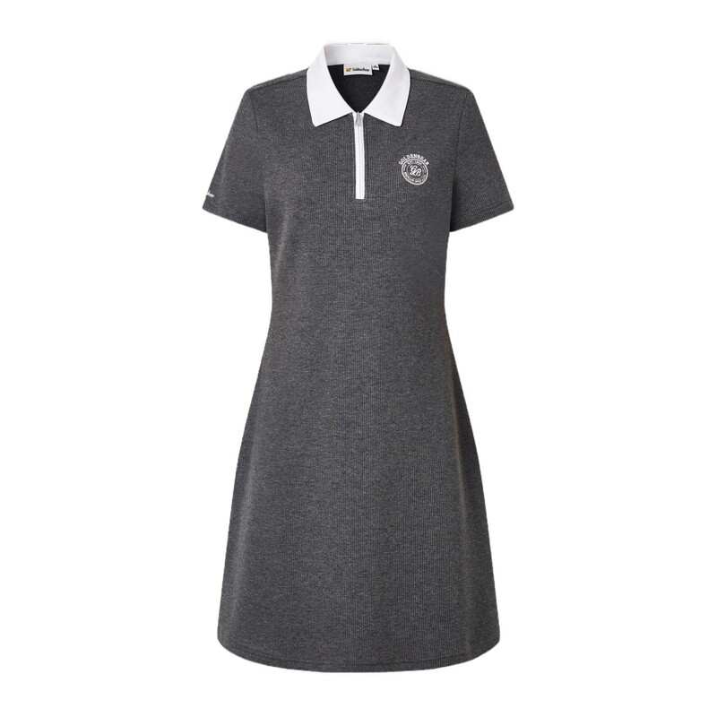 【夏季新品】GOLDEN BEAR/金熊女士2026年POLO领针织短袖连衣裙