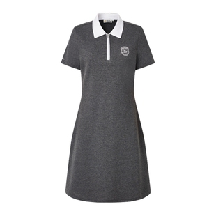 【夏季新品】GOLDEN BEAR/金熊女士2026年POLO领针织短袖连衣裙