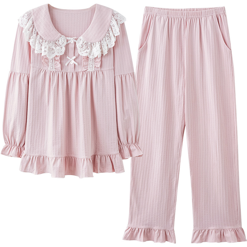 纯棉甜美公主风家居服套装可外穿