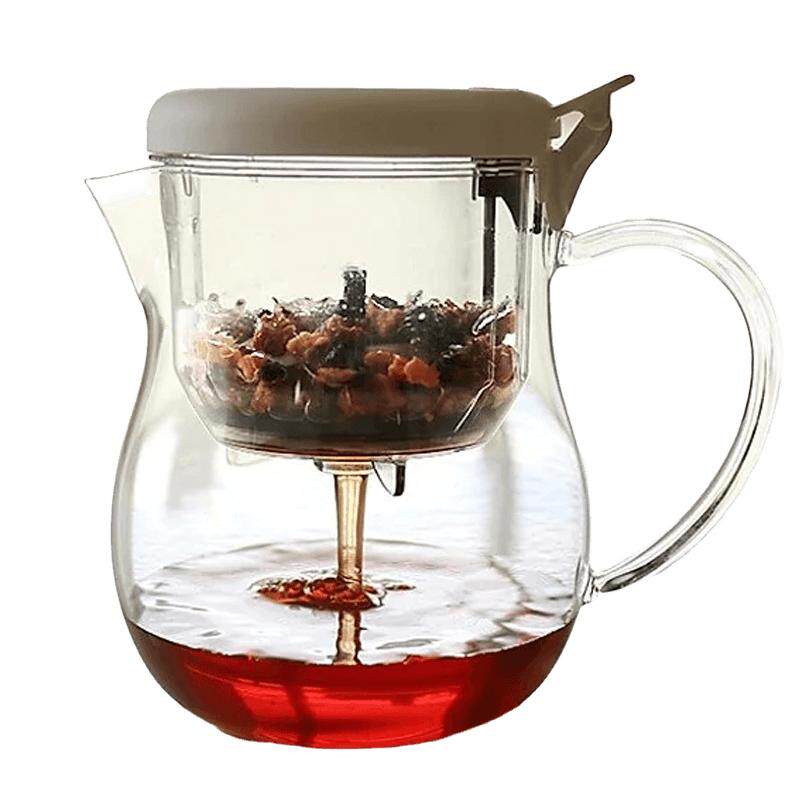 利快日本茶水杯耐热玻璃按压式壶