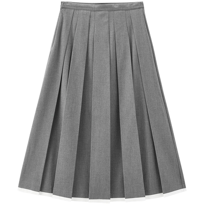 太平鸟女装秋季显瘦气质时尚百褶长裙A1GFE3442