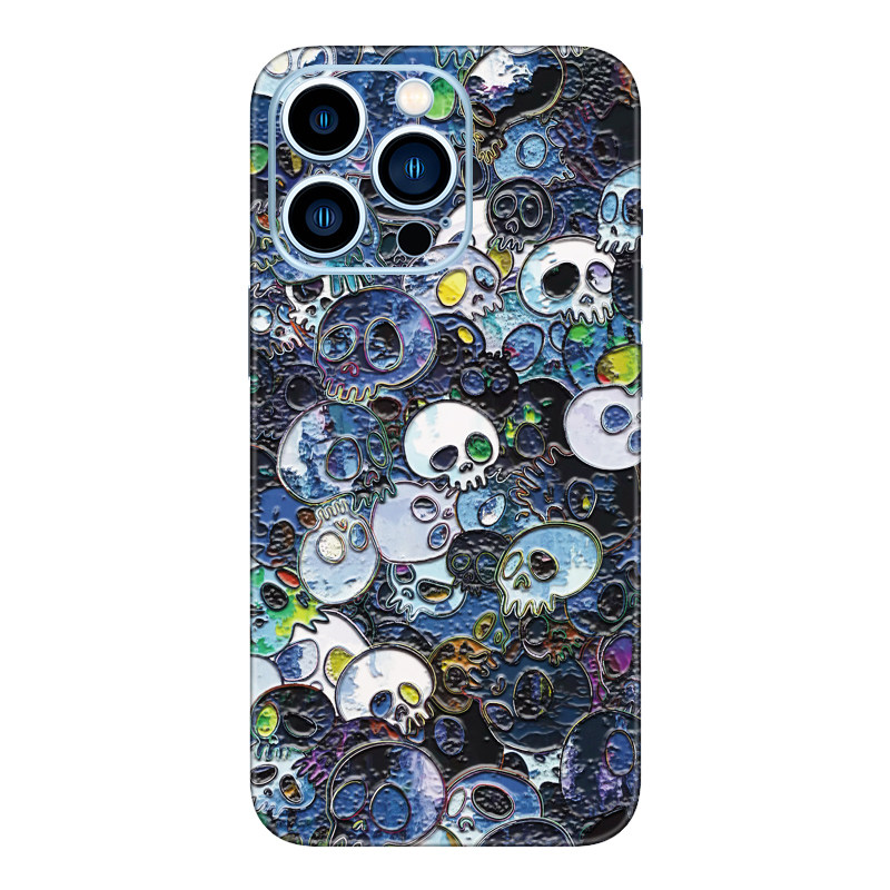 iPhone17Pro浮雕手机贴纸适用苹果15后膜13全包边14背膜xsmax彩膜12贴膜16