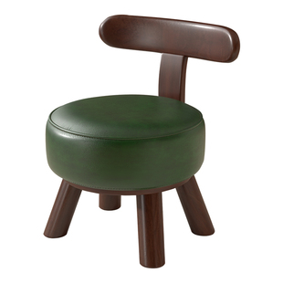 旋转靠背椅新中式实木小凳子家用小椅子客厅沙发凳儿童转椅换鞋凳