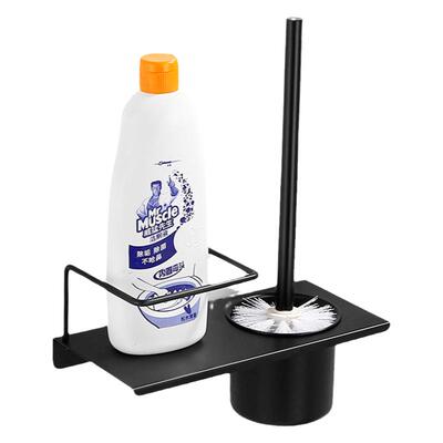 加厚304不锈钢马桶刷置物架