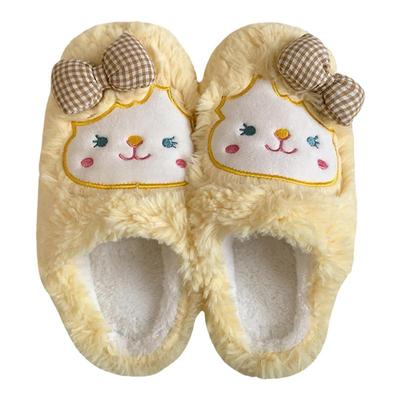 细细条 棉拖鞋女冬可爱少女心ins学生宿舍毛绒绒半包跟保暖居家鞋