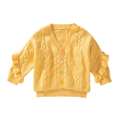 童泰休闲粗线秋季毛衣女孩纯棉