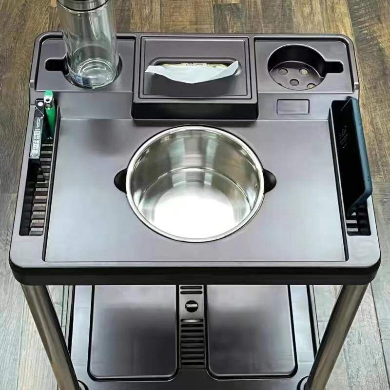 棋牌室麻将机茶几麻将桌旁小茶机茶水架放水杯塑料茶台茶吧机小桌