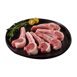 西鲜记宁夏盐池滩羊 法式香草精切羔羊战斧羊排 原切肋排 500g×2