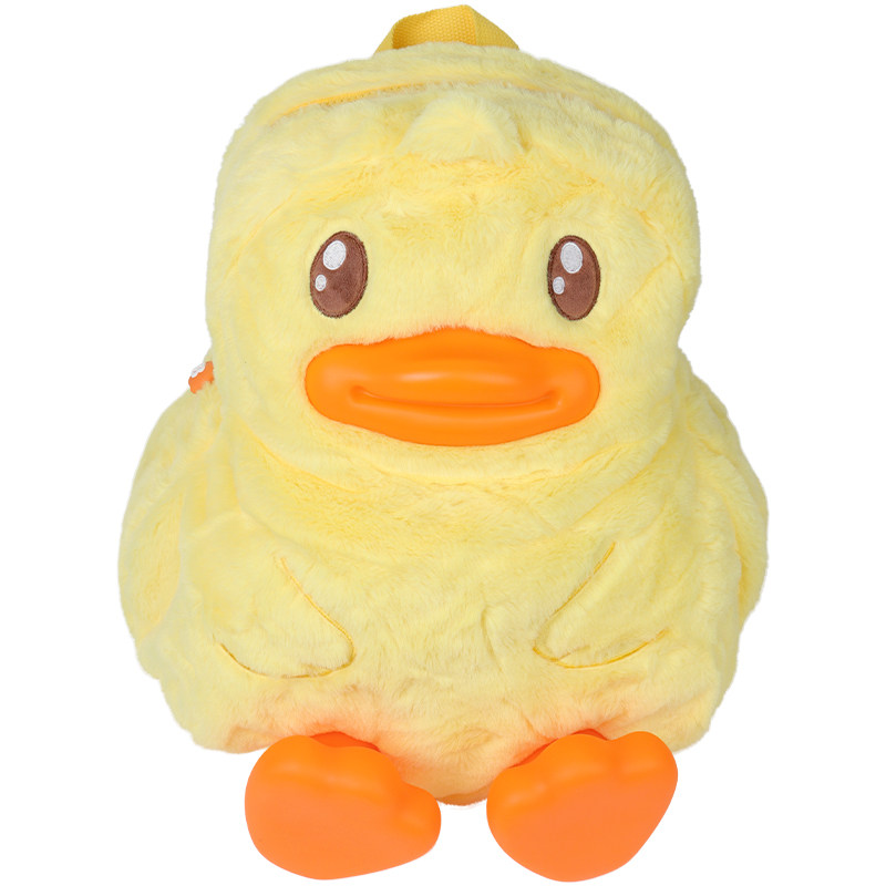 B.Duck小黄鸭可爱毛绒儿童书包