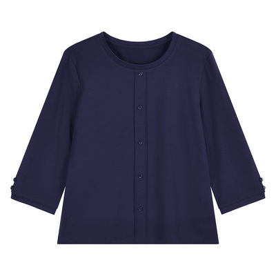 洋气七分袖t恤女新款中袖上衣