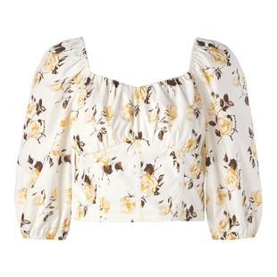 太平鸟女装年秋季法式印花衬衫A1CDD3115