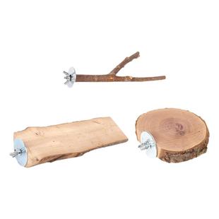 牡丹虎皮玄凤鹦鹉原木站台休息栖息台跳板鹦鹉站台苹果木跳台站架