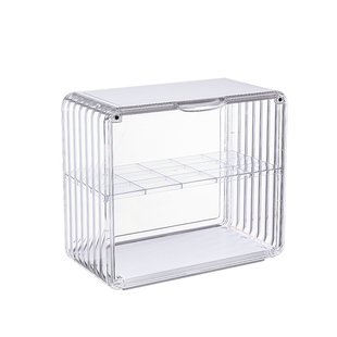 手办展示柜模型盲盒玩具收纳陈列柜亚克力透明收纳盒磁吸门可叠加