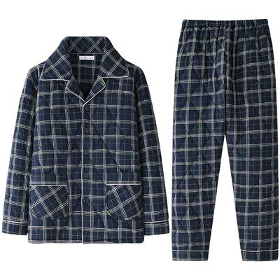 睡衣男士秋冬款冬季加厚纯棉长袖