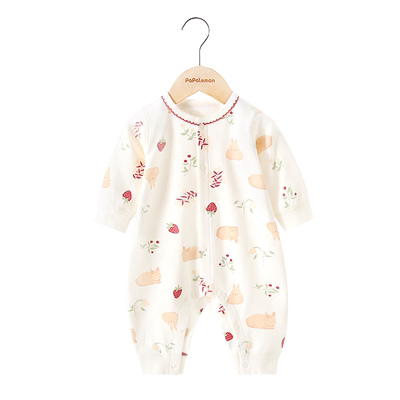 柠檬爬爬兔年宝宝春秋长袖哈衣