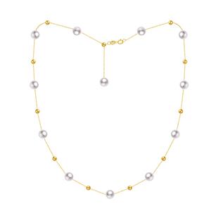 BEAUFINA百分娜18K金天然海水珍珠项链满天星系列时尚锁骨颈链