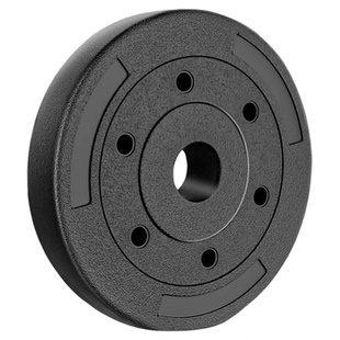 环保哑铃片杠铃片小孔包胶家用健身器材通用男女士举重深蹲练手臂