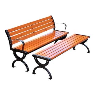 公园椅户外长椅广场庭院小区长条椅子防水防晒铸铁实木椅子带靠背