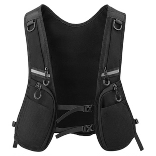 潮酷工装反光机能户外轻便骑行跑步收纳马甲胸包战术行包口袋背心