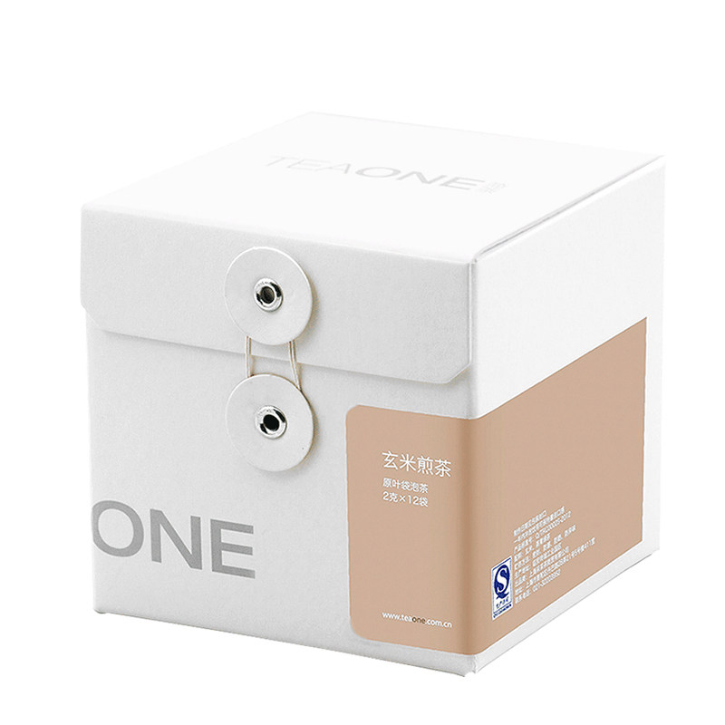 TEAONE 治愈茶系玄米煎茶原叶袋泡茶叶三角茶包12包日式餐后茶