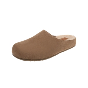 厚底羊羔毛包头半拖鞋女包外穿加绒毛毛鞋2025秋冬新款懒人勃肯鞋