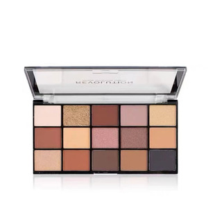 英国MakeupRevolution15色眼影盘丝绒玫瑰大地色哑光珠光假一赔十
