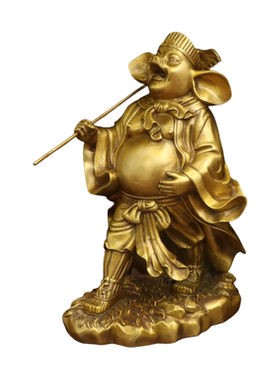 纯黄铜天蓬元帅摆件铜猪生肖猪