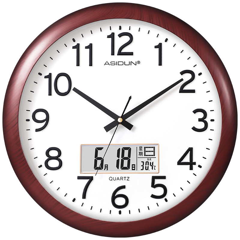 電波鐘現(xiàn)代簡(jiǎn)約掛鐘自動(dòng)對(duì)時(shí)家用時(shí)尚靜音智能鐘表電子石英鐘掛表