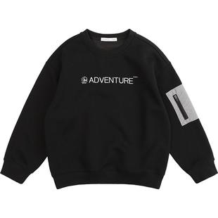 Cunyi纯一良品童装男童卫衣春秋新款中大童时尚软糯双面精棉上衣