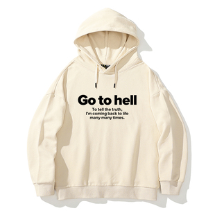 重启人生同款卫衣秋冬季男女日剧安藤樱go to hell周边加绒连帽衫