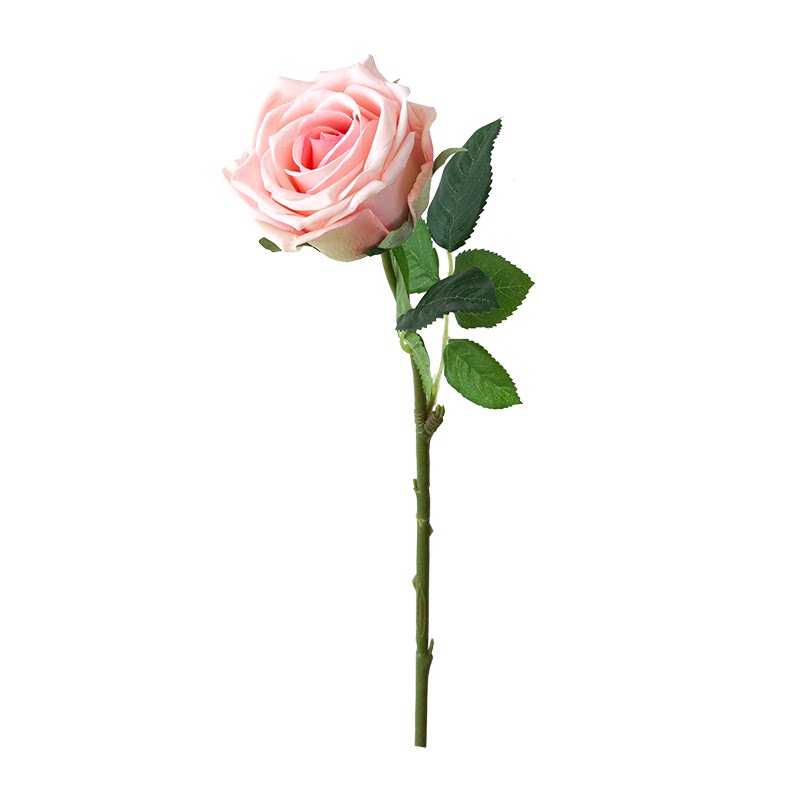 高档逼真保湿感手感玫瑰花仿真花欧洲月季假花客厅摆件餐桌花摆设
