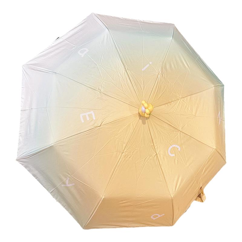 发光的小黄花~雨伞全自动晴雨两用女小众遮阳伞折叠原创学生礼物