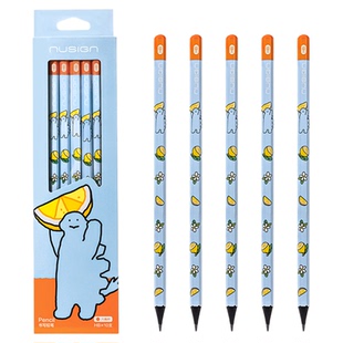 Nusign纽赛乔古漫联名系列粉杆黑木铅笔一二年级小学生六角杆无铅毒书写正姿高颜值joguman小恐龙可爱hb2b