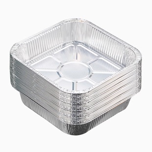 日本空气炸锅锡纸盘烤箱专用方形烤盘锡纸盒烘焙家用铝箔纸锡纸碗