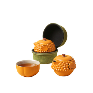 台湾陆宝旅行茶具出差便携式快客杯一人饮茶具套装新款榴福随手泡