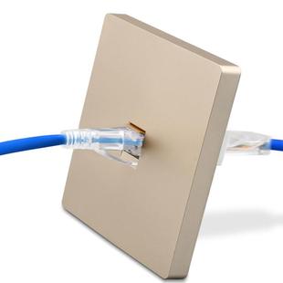 免接线直插86型暗装超六类网络电脑插座 宽带网线千兆双网口面板