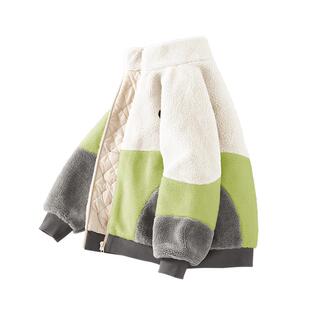 棉致儿童外套秋冬款2026新款大童棉服冬季加厚羊羔绒冬装男童衣服