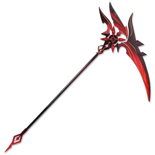 可发光 原神 仆人 阿蕾奇诺cos道具服 武器 镰刀长矛 赤月之形