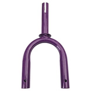 童车配件儿童三轮车前叉小孩子脚蹬脚踏车前轮铁前车叉圆扁型车把