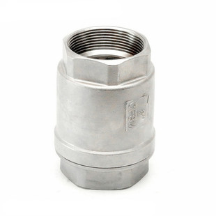 304不锈钢立式止回阀H12单向止逆阀水泵弹簧真空水管软密封1寸2寸