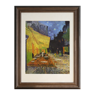 复古美式黑胡桃色空框画框挂墙相框装裱美拉德风油画儿童作品裱框