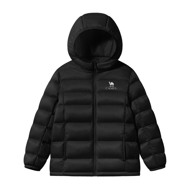 骆驼儿童羽绒服轻薄款2026新款保暖加厚青少年面包服女童短款外套