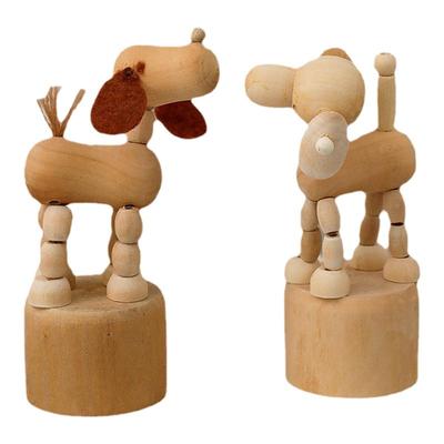 创意桌面小摆件木制品小礼物装饰木偶人木头人房间女生日儿童玩具