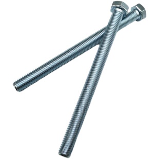 8.8级镀锌全牙外六角螺丝螺栓螺杆M6M8M10M12M16M20*120x140x150