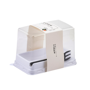 梦龙卷包装盒子网红西点虎皮卷贴纸手提日式蛋糕卷包装透明一次性