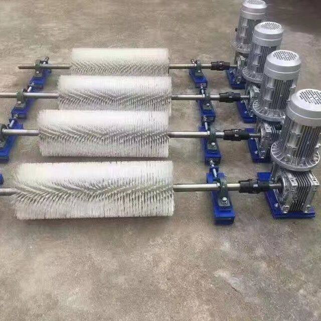 皮带清扫器电动滚刷输送带清扫器毛刷水泥磁选机煤矿输送带清扫刷