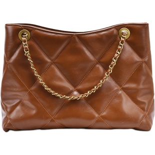 秋菱格大包包2025新款潮时尚网红单肩斜挎包大容量女链条百搭ins